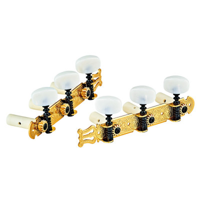 Ortega OTMSTD-GOWH Standard Guitar Tuning Machines - Gold/White
