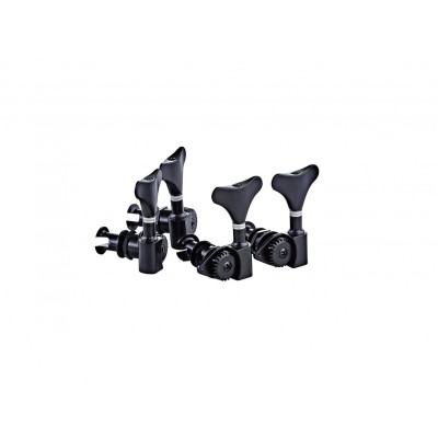 Ortega OTMUB-GB 2+2 Open Gear Uke-Bass Tuning Machines - Gloss Black