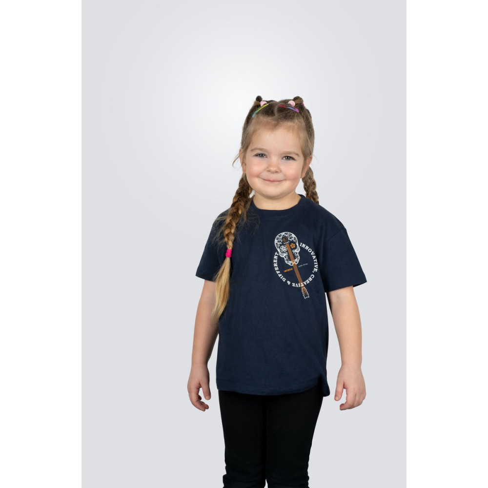 Ortega OTS2-NBL-34 Skull Kids T-Shirt - Navy Blue/