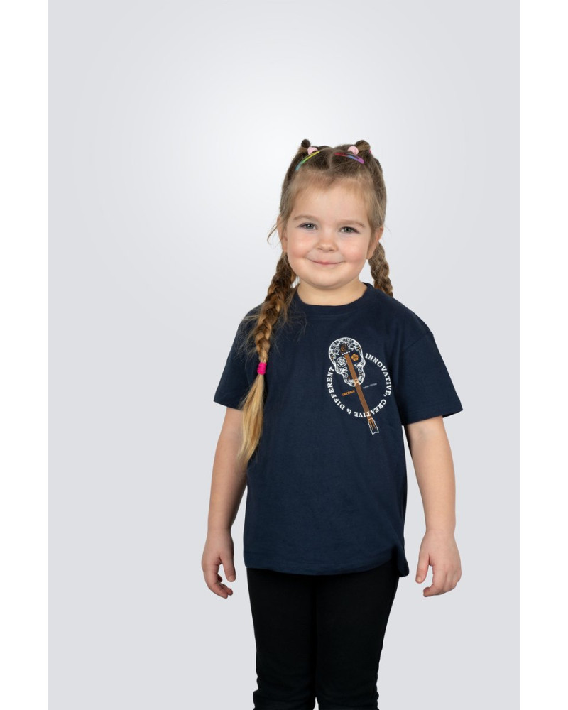Ortega OTS2-NBL-34 Skull Kids T-Shirt - Navy Blue/
