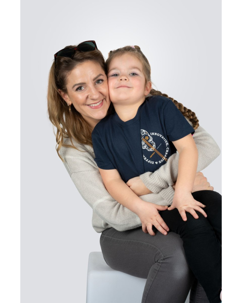 Ortega OTS2-NBL-34 Skull Kids T-Shirt - Navy Blue/