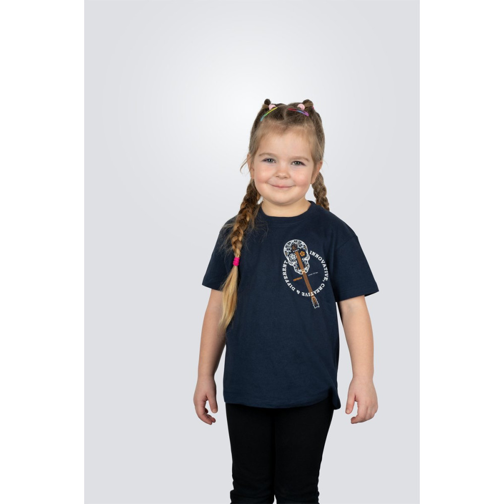 Ortega OTS2-NBL-78 Skull Kids T-Shirt - Navy Blue/