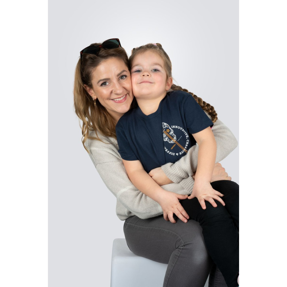 Ortega OTS2-NBL-78 Skull Kids T-Shirt - Navy Blue/