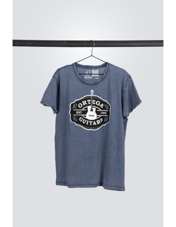 Ortega OTS4-VBL-XXL Americana Guitar T-Shirt - Vintage Washed Blue/XXL