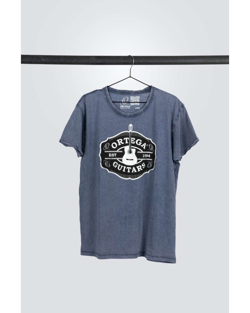 Ortega OTS4-VBL-XXL Americana Guitar T-Shirt - Vintage Washed Blue/XXL