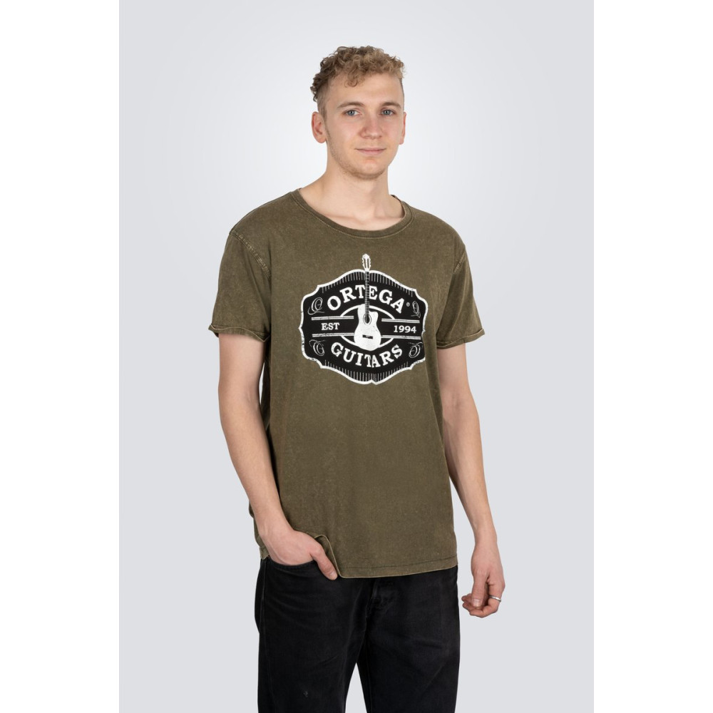 Ortega OTS4-VGR-S Americana Guitar T-Shirt - Vintage Washed Green/S