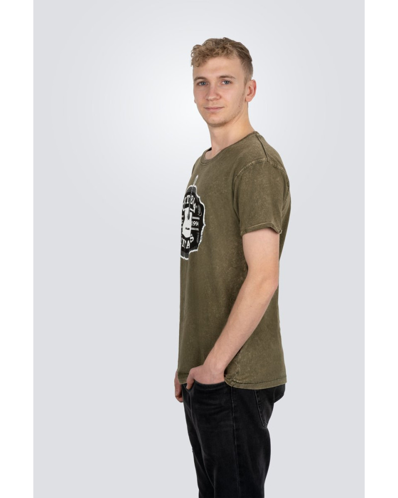 Ortega OTS4-VGR-S Americana Guitar T-Shirt - Vintage Washed Green/S