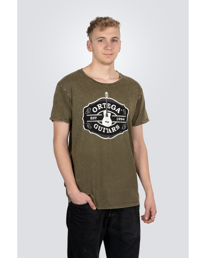 Ortega OTS4-VGR-XXL Americana Guitar T-Shirt - Vintage Washed Green/XXL