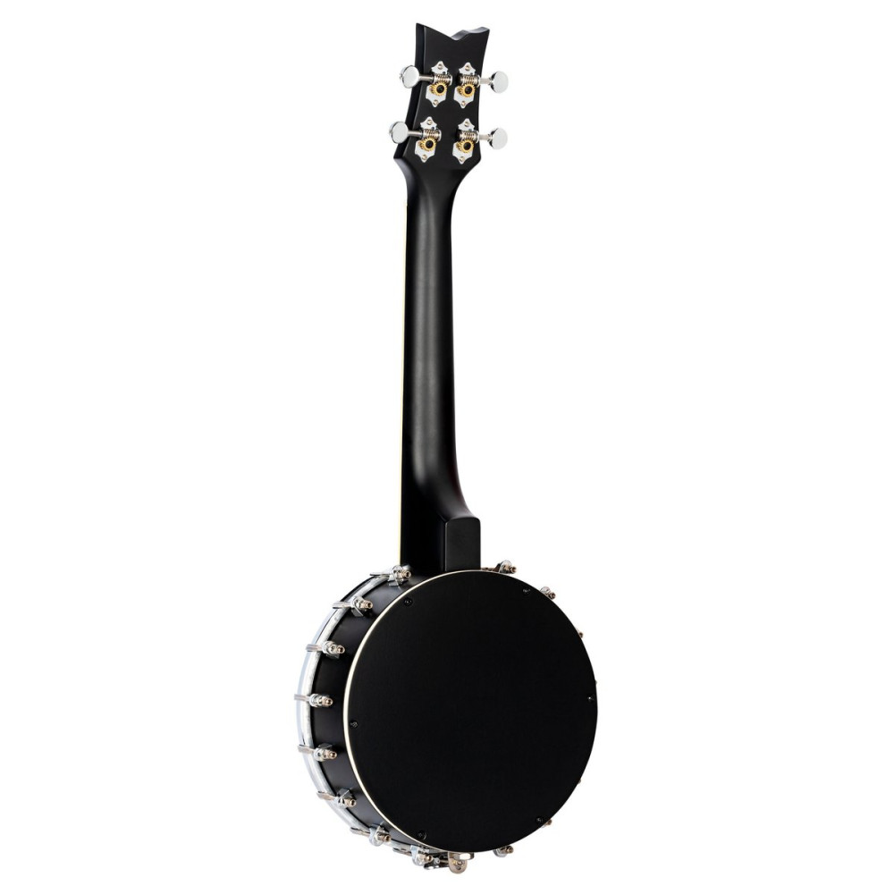 Ortega OUBJ100-SBK Banjolele Series Concert Ukulele 4 String - Maple Black + Bag