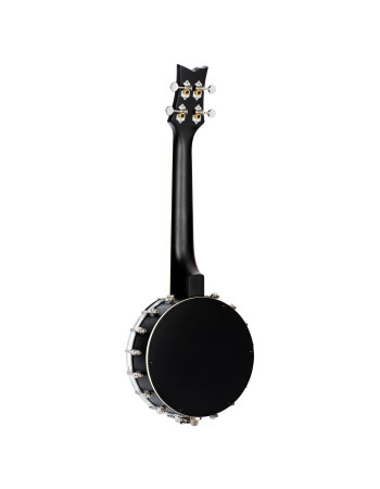 Ortega OUBJ100-SBK Banjolele Series Concert Ukulele 4 String - Maple Black + Bag