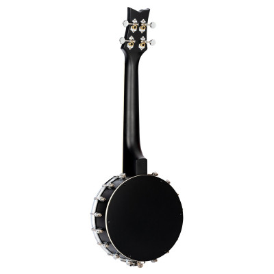 Ortega OUBJ100-SBK Banjolele Series Concert Ukulele 4 String - Maple Black + Bag