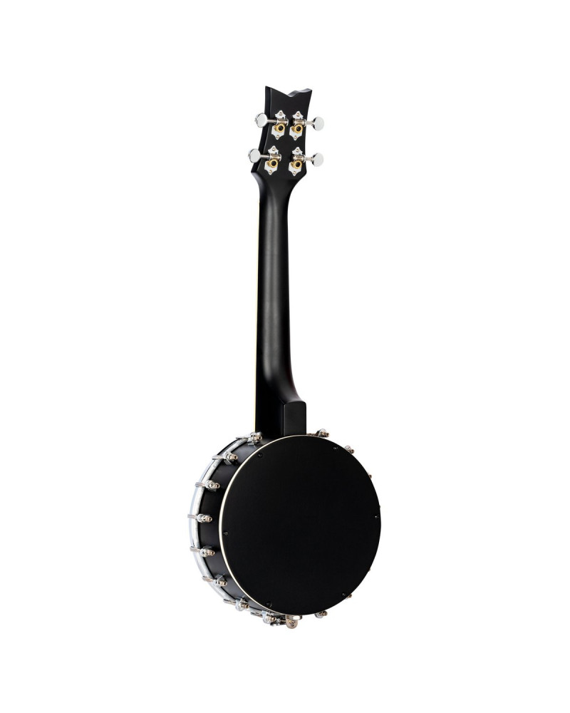 Ortega OUBJ100-SBK Banjolele Series Concert Ukulele 4 String - Maple Black + Bag