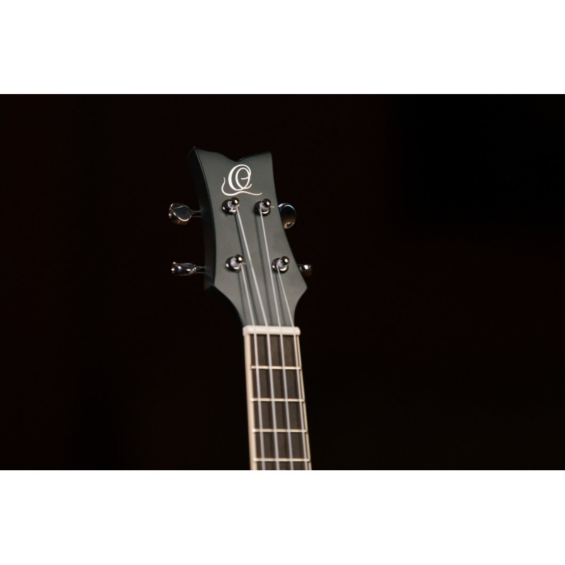 Ortega OUBJ100-SBK Banjolele Series Concert Ukulele 4 String - Maple Black + Bag