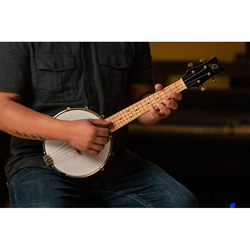 Ortega OUBJE90-MA Banjolele Series Concert Ukulele 4 String - Maple Natural + Bag