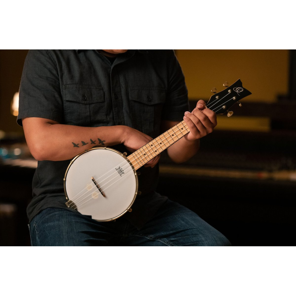 Ortega OUBJE90-MA Banjolele Series Concert Ukulele 4 String - Maple Natural + Bag