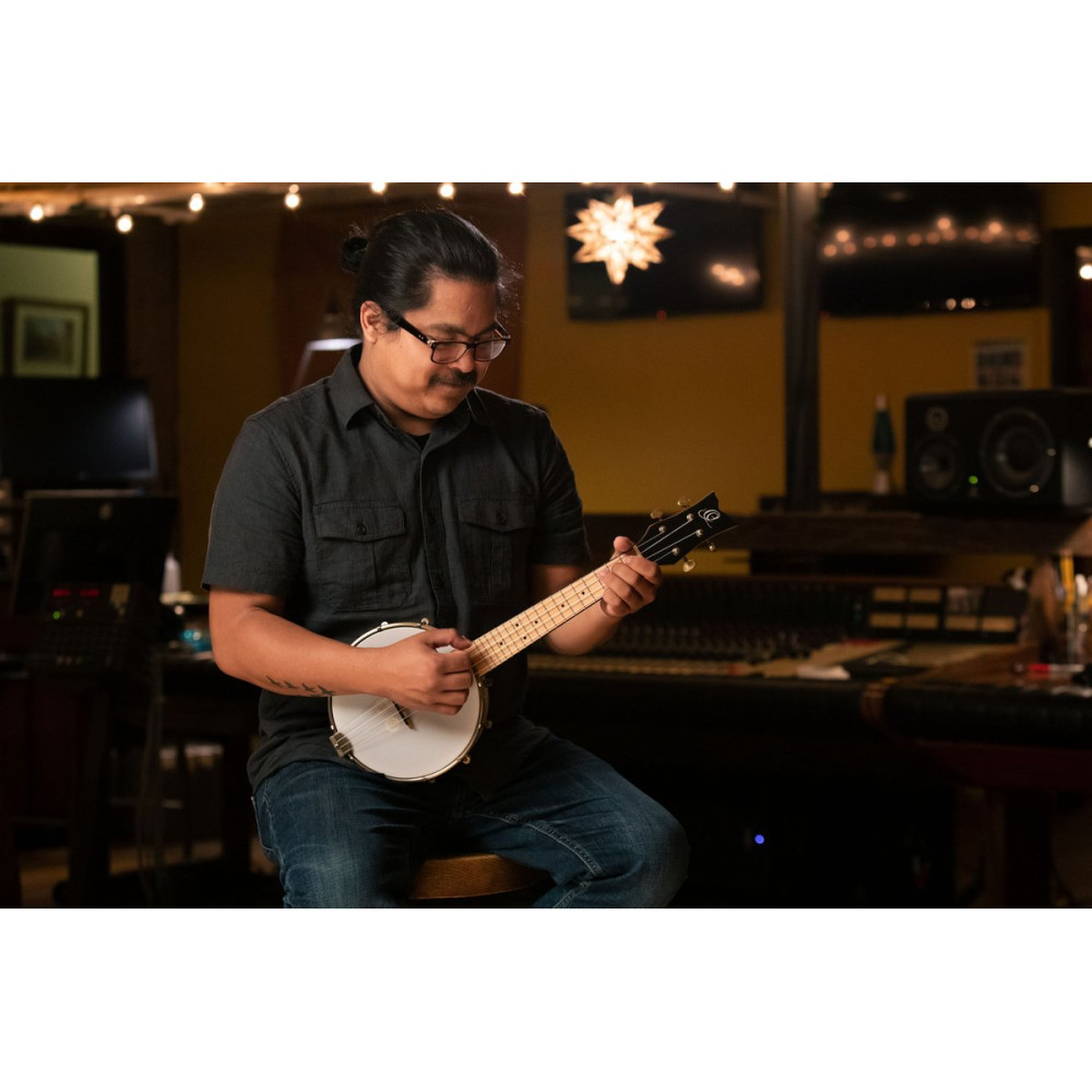 Ortega OUBJE90-MA Banjolele Series Concert Ukulele 4 String - Maple Natural + Bag