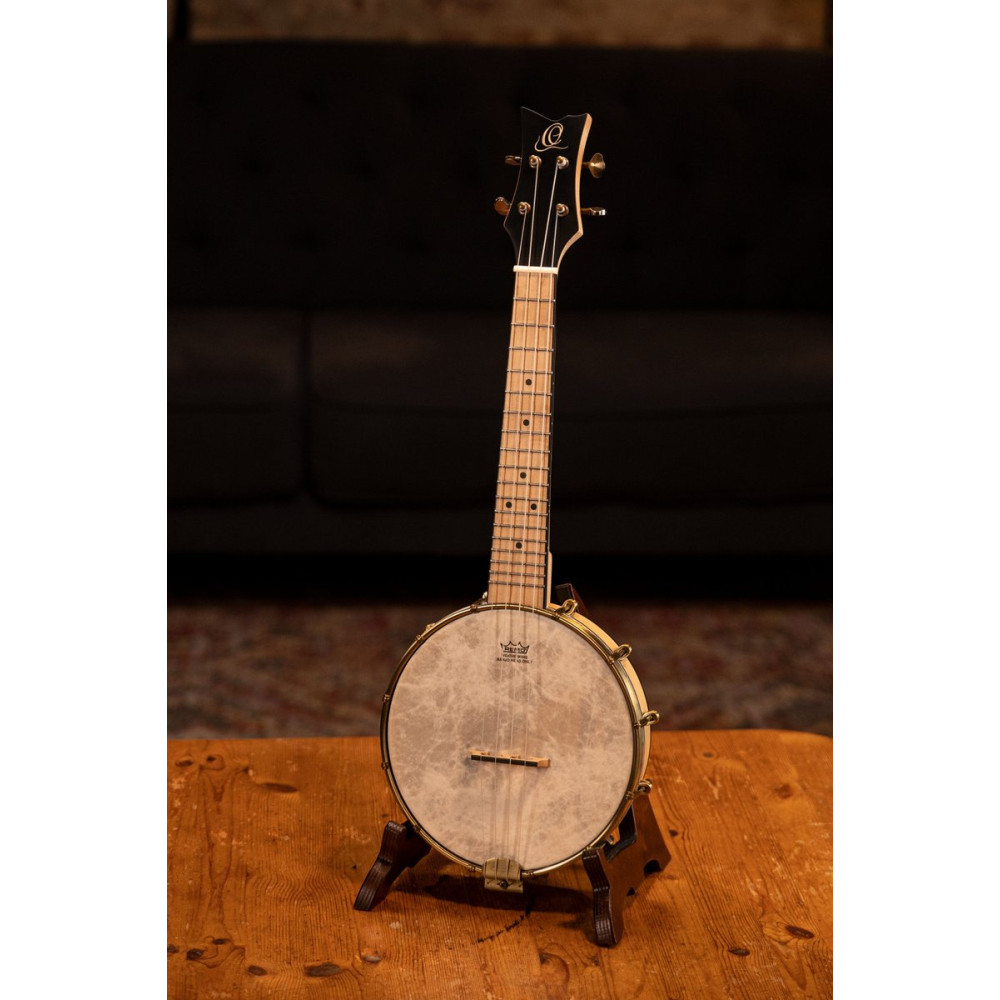 Ortega OUBJE90-MA-L Banjolele Series Concert Ukulele 4 String Lefty - Maple Natural + Bag