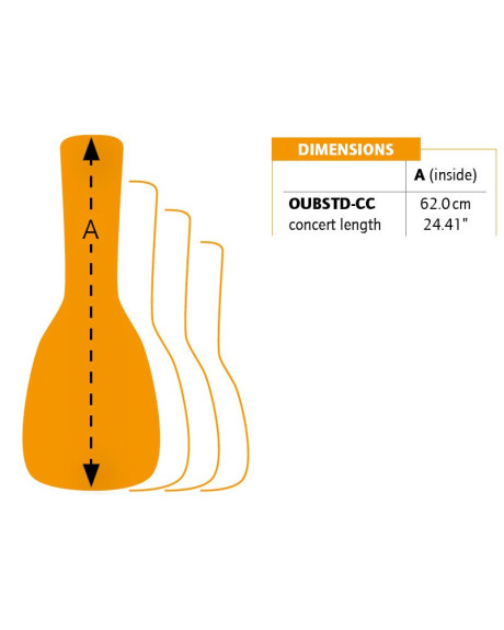 Ortega OUBSTD-CC Economy Series Concert-Ukulele-Bag - Black/Orange