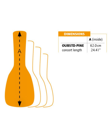 Ortega OUBSTD-PINE Economy Series Pineapple-Ukulele-Bag - Black/Orange