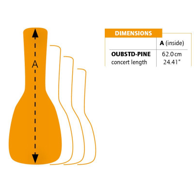 Ortega OUBSTD-PINE Economy Series Pineapple-Ukulele-Bag - Black/Orange