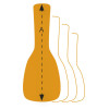 Ortega OUBSTD-PINE Economy Series Pineapple-Ukulele-Bag - Black/Orange