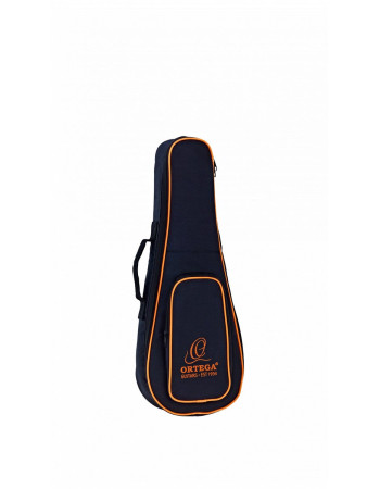 Ortega OUBSTD-SI Economy Series  Sopranino-Ukulele-Bag - Black/Orange