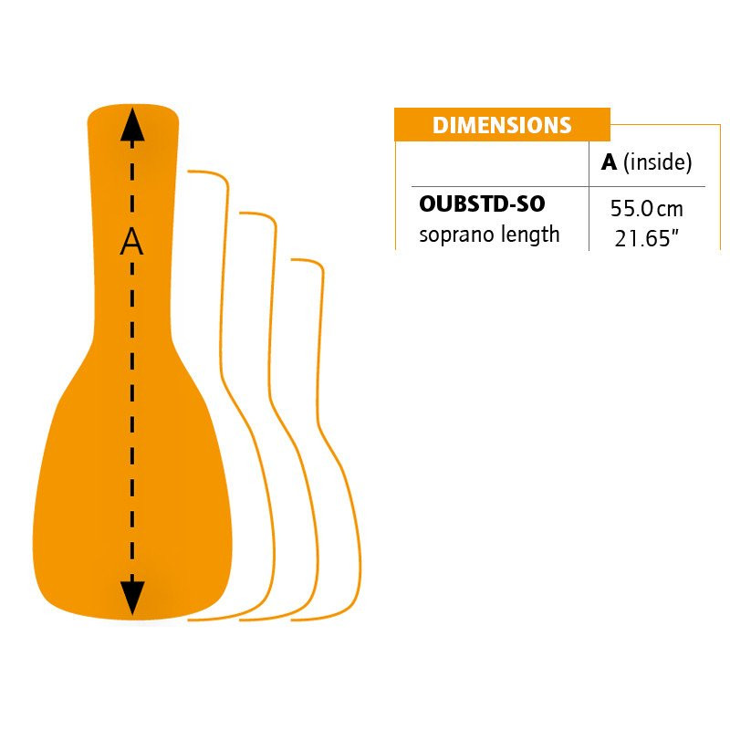Ortega OUBSTD-SO Economy Series Soprano-Ukulele-Bag - Black/Orange