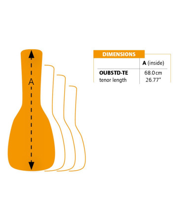 Ortega OUBSTD-TE Economy Series Tenor-Ukulele-Bag - Black/Orange