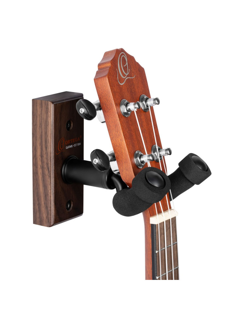 Ortega OUH-1WN Ukulele Wall Hanger - Walnut Wood