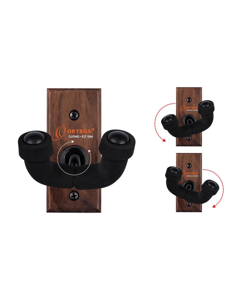 Ortega OUH-1WN Ukulele Wall Hanger - Walnut Wood