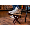 Ortega OWFS-1DB Wooden Foot Stool - Dark Brown