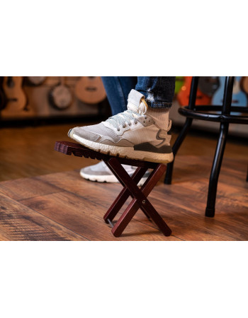Ortega OWFS-1DB Wooden Foot Stool - Dark Brown