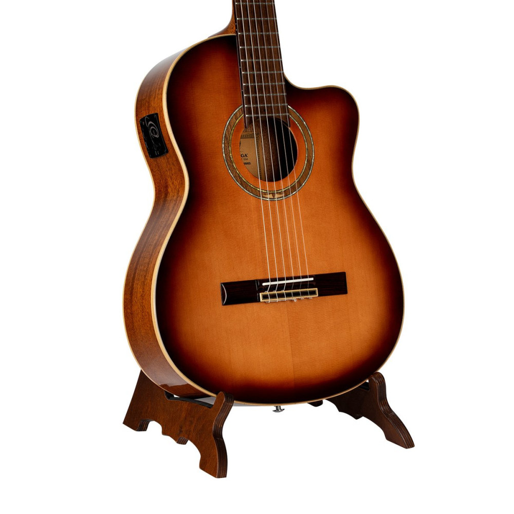 Ortega OWGS-1 Wood-Guitar-Stand - Dark Brown