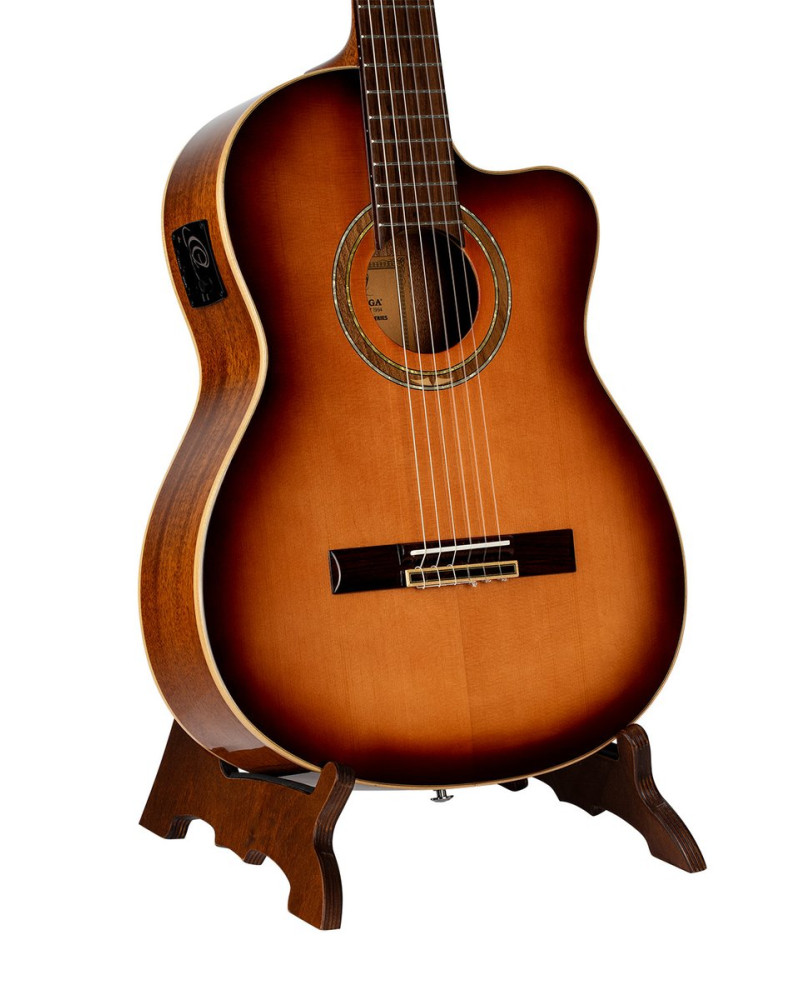 Ortega OWGS-1 Wood-Guitar-Stand - Dark Brown