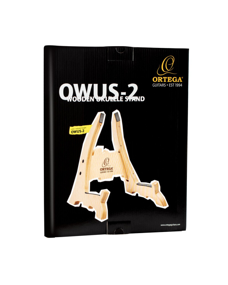 Ortega OWUS-2 Wood-Ukulele-Stand - Natural Bright