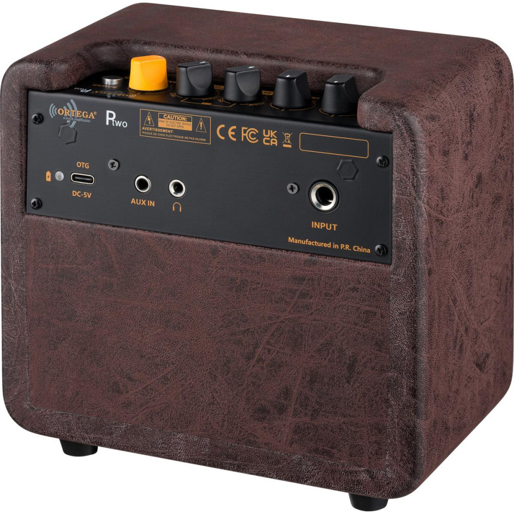 Ortega PTWO Amplification Series Portable Bluetooth Acoustic Amp/Speaker with Effects - 12-Watt