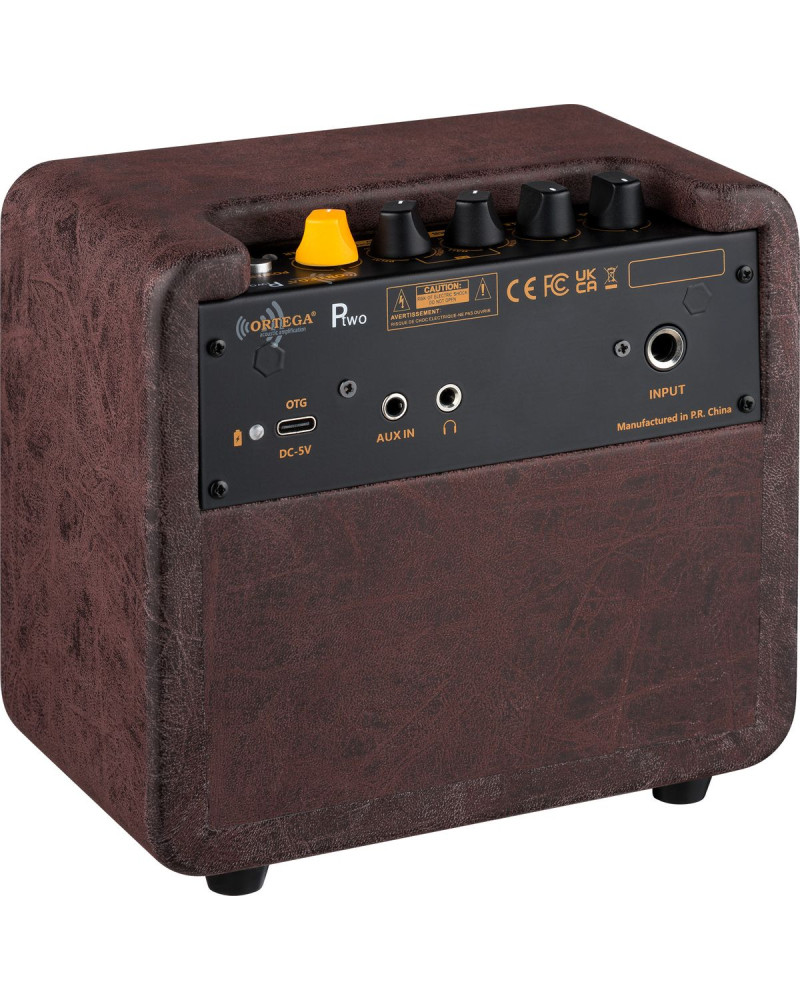Ortega PTWO Amplification Series Portable Bluetooth Acoustic Amp/Speaker with Effects - 12-Watt