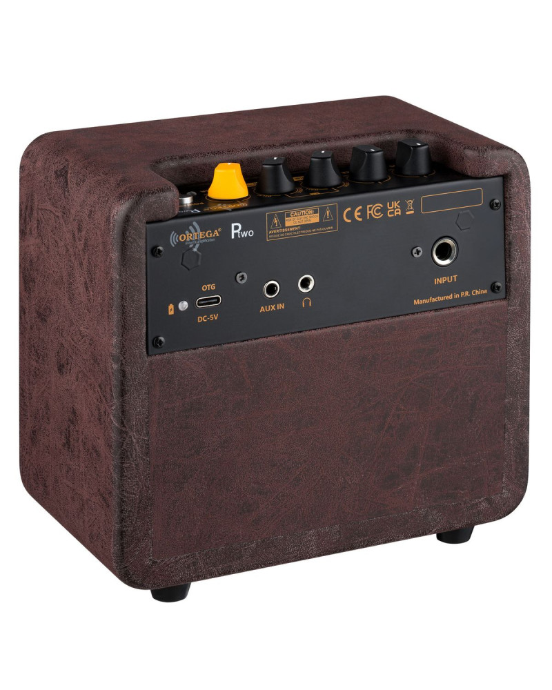 Ortega PTWO Amplification Series Portable Bluetooth Acoustic Amp/Speaker with Effects - 12-Watt