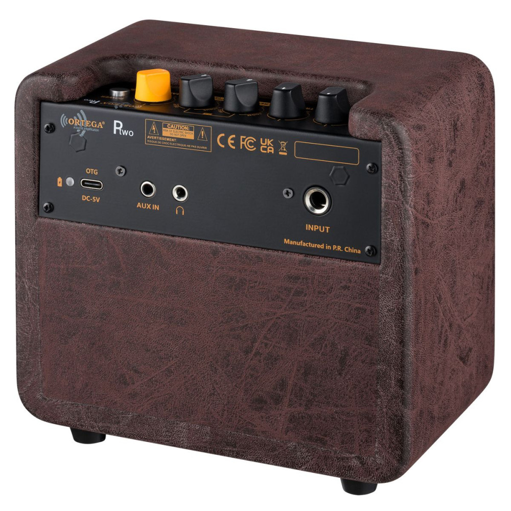 Ortega PTWO Amplification Series Portable Bluetooth Acoustic Amp/Speaker with Effects - 12-Watt