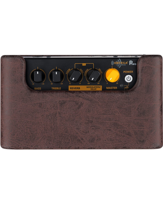 Ortega PTWO-BU Amplification Series Portable Bluetooth Acoustic Amp/Speaker with Effects - 12-Watt + Gig Bag