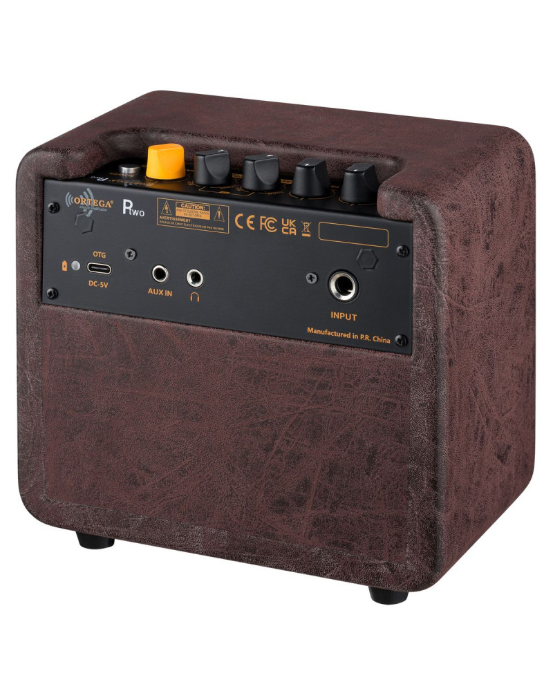 Ortega PTWO-BU Amplification Series Portable Bluetooth Acoustic Amp/Speaker with Effects - 12-Watt + Gig Bag