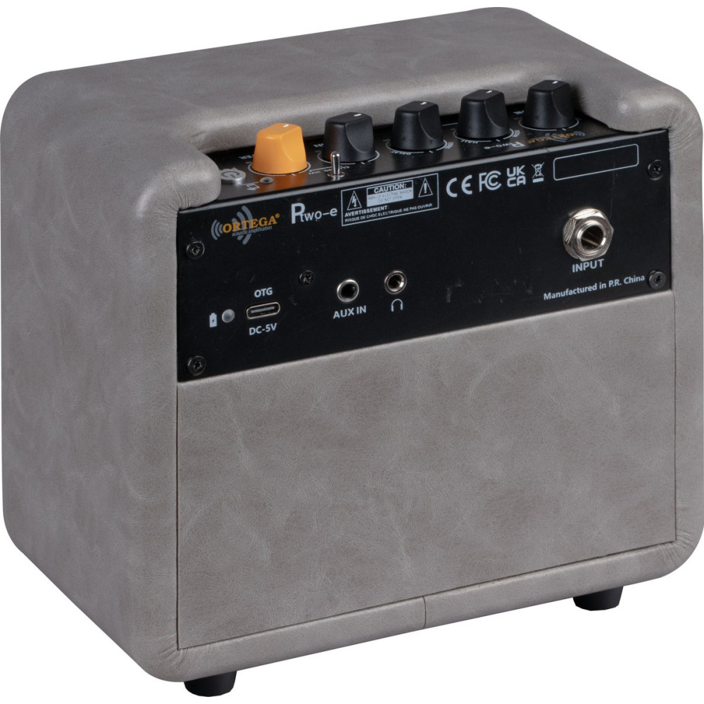 Ortega PTWO-E Amplification Series Bluetooth Pocket Electric Guitar Amplifier with Built-In Effects - 12-Watt