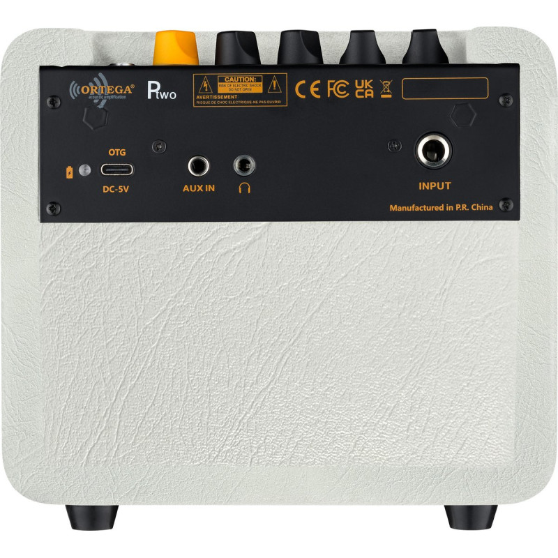 Ortega PTWO-LTD Amplification Series Portable Bluetooth Acoustic Amp/Speaker with Effects - 12-Watt