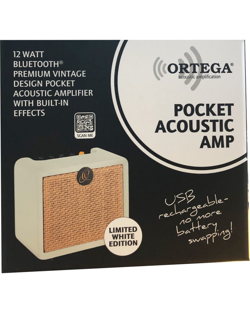 Ortega PTWO-LTD Amplification Series Portable Bluetooth Acoustic Amp/Speaker with Effects - 12-Watt