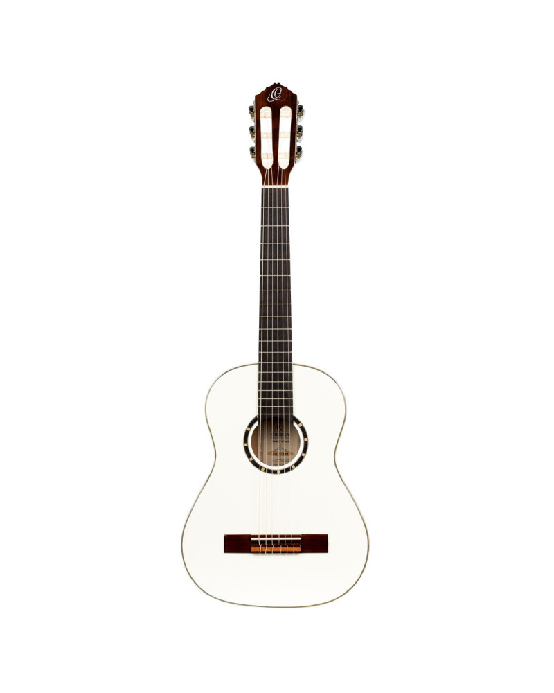 Ortega R121-1/2WH Family Series 1/2 Classical Guitar 6 String - White + Gigbag