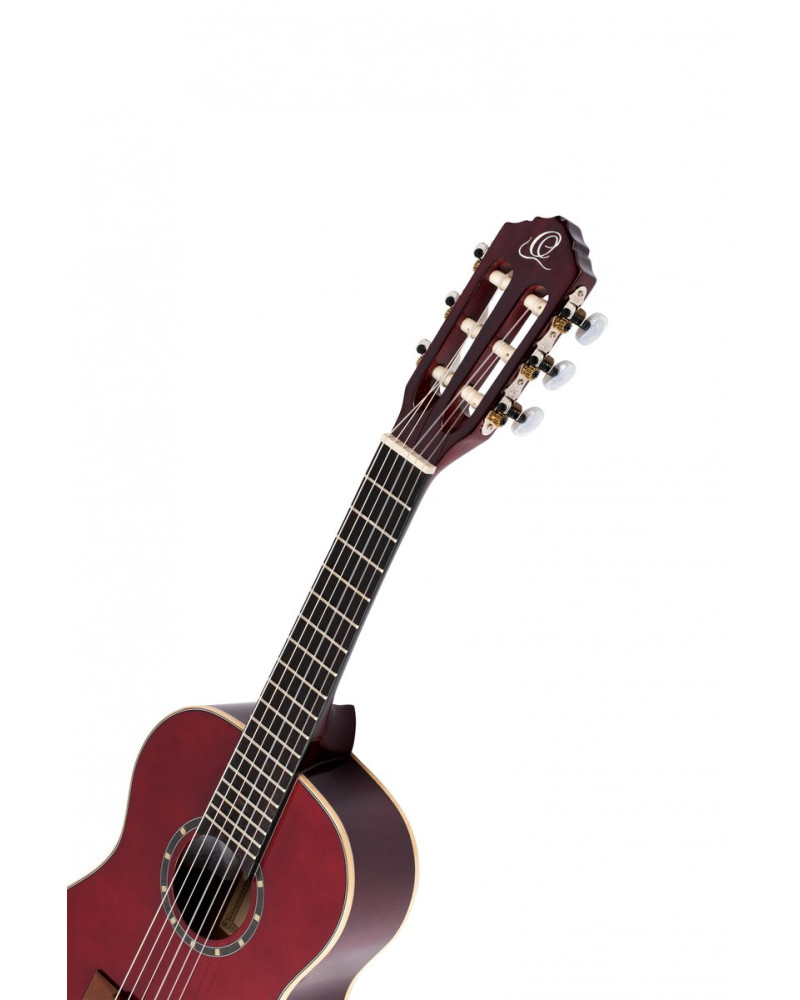 Ortega R121-1/2WR Family Series 1/2 Classical Guitar 6 String - Wine Red + Gigbag