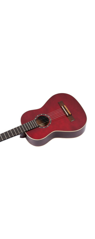 Ortega R121-1/2WR Family Series 1/2 Classical Guitar 6 String - Wine Red + Gigbag