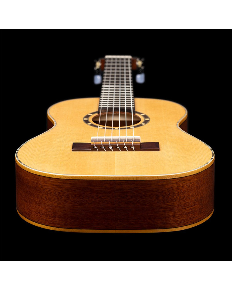 Ortega R121-1/4-L Family Series 1/4 Classical Guitar 6 String Lefty - Mahogany Natural + Gigbag