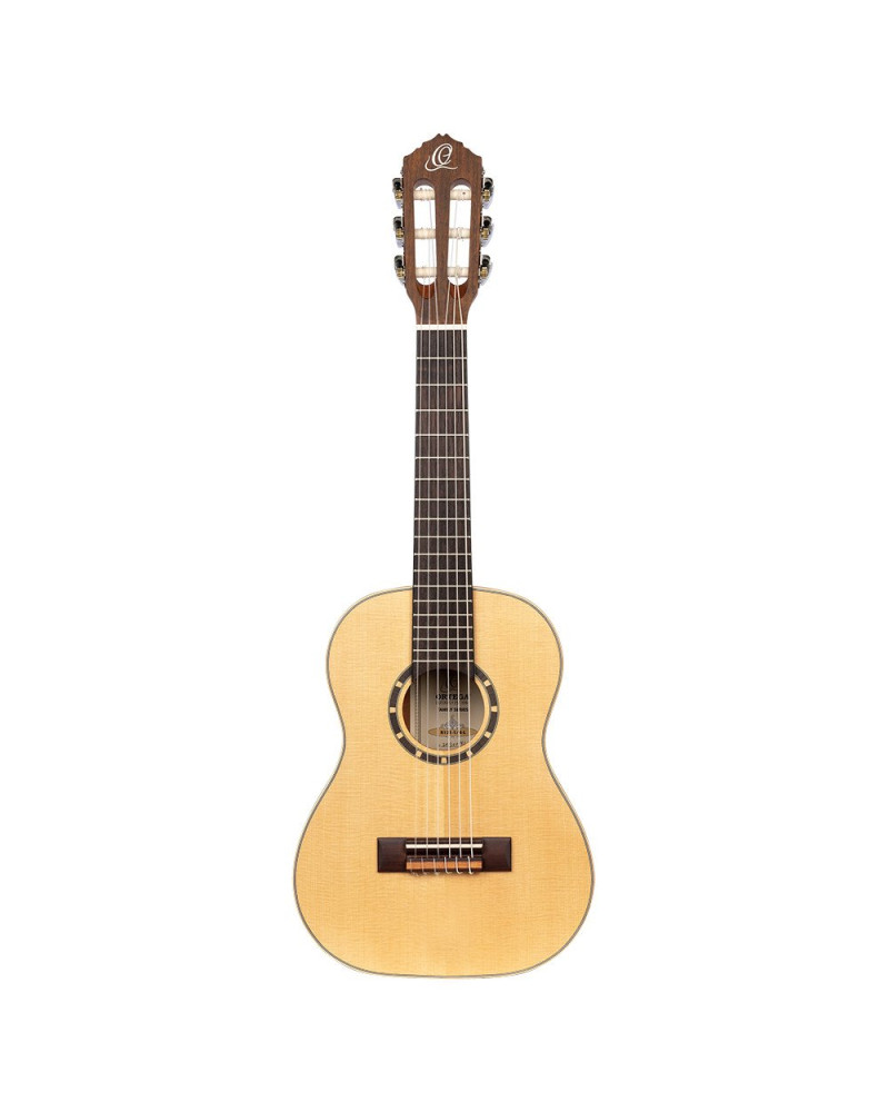 Ortega R121-1/4-L Family Series 1/4 Classical Guitar 6 String Lefty - Mahogany Natural + Gigbag