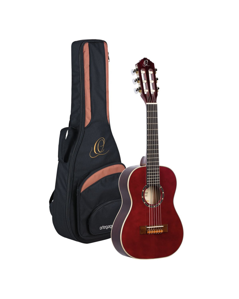 Ortega R121-1/4WR Family Series 1/4 Classical Guitar 6 String - Wine Red + Gigbag